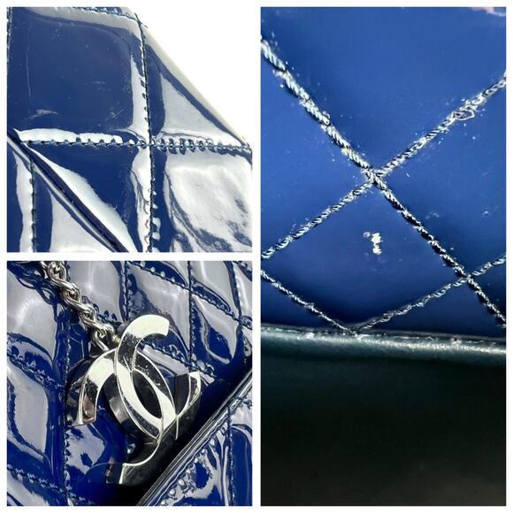Chanel CC Matelasse Patent Leather Tote Bag - Picture 8 of 9